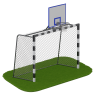 Ворота для минифутбола + стойка для баскетбола ARMS080.1 S-Dostavka - магазин СпортДоставка. Спортивные товары интернет магазин в Волжском 