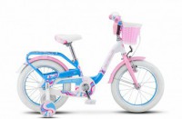 Детский велосипед Stels Pilot-190 16" V030 Белый розовый голубой 2022 - магазин СпортДоставка. Спортивные товары интернет магазин в Волжском 