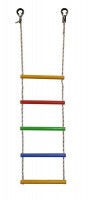 Детская веревочная лестница для ДСК 5 перекладин цвет радуга ЛВ5-3В - магазин СпортДоставка. Спортивные товары интернет магазин в Волжском 